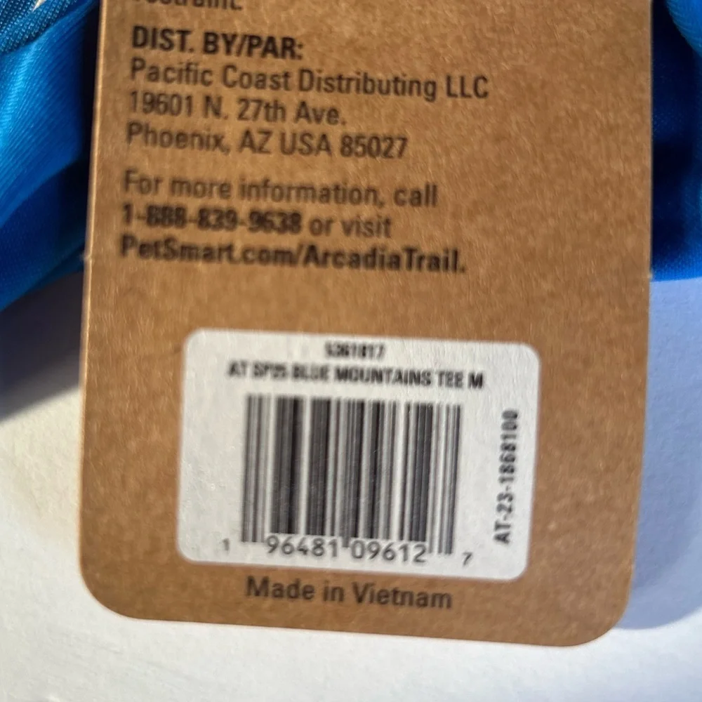 New Arcadia Trail Blue Mountains high visibility dog shirt M